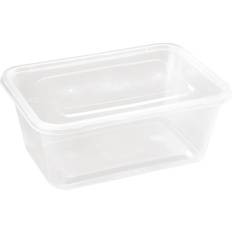 Fiesta Plastic Microwavable Containers With Lid Large 1000ml (Pack of 250)