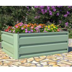 Pots, Plants & Cultivation Gardenlife Outdoor Metal Raised Bed, Galvanised Steel Powder Raised Flowers