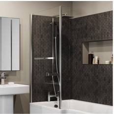 Ceramica Straight Bath Screen & Rail ONLY- Bath NOT Included