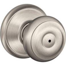 Schlage Georgian Satin Nickel Privacy Bed/Bath Door Knob with Lock