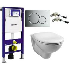 Wall Mounted Water Toilets Geberit Duofix 1.12m WC Frame UP320 Sigma Cistern & Sigma01 Flush Plate & Pan