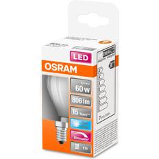 LEDVANCE OSRAM 4058075447837 LED (monochrome) EEC E (A G) E14 Pear shape 6.5 W = 60 W Warm white (Ø x L) 45 mm x 78 mm 1 pc(s)