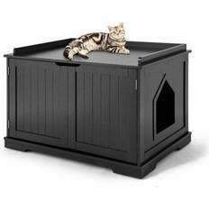 Gymax Large Cat Litter Box Enclosure Cat