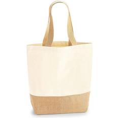 Solid Colours Fabric Tote Bags Westford Mill Jute Base Canvas Shopper