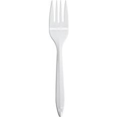 Style Setter Mediumweight Plastic Forks, White, 1000/Carton