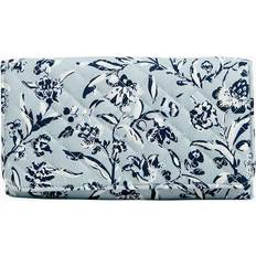 Vera Bradley Women s Recycled Cotton RFID Trifold Clutch Wallet Perennials Gray