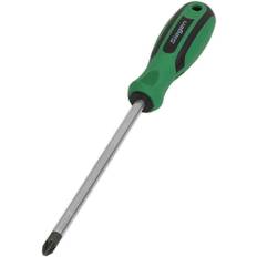 Pozi Head 3 150mm Screwdriver with Soft Grip Handle - Chrome Pozidriv