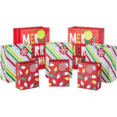 Hällmark Assorted Colors Christmas Gift Bags 8 Count