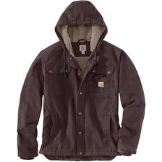 Carhartt Jackets Carhartt Relaxed Fit Washed Duck Sherpa-Lined Utility Jacket - Dark Brown