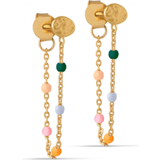 Orange Jewellery ENAMEL Copenhagen Lola Earrings - Gold/Dreamy