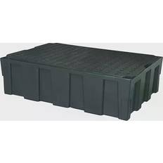 Cemo PE sump tray for 200 l drums, with tray, sump capacity 224 l, with PE grate