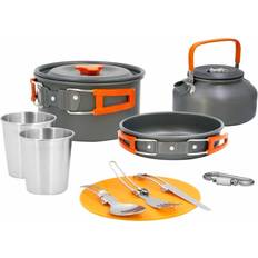 Milestone Camping 11Pc Aluminium Camping Cookware Kit