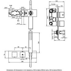 RAK Ceramics Feeling Thermostatic Square Concealed Shower Valve