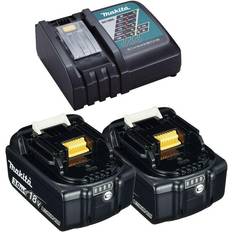Makita Batteries & Chargers Makita 2 x Genuine 18V 3.0Ah LXT Lithium Battery BL1830 DC18RC Fast Charger
