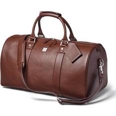 Aspinal of London Mens Full-Grain Leather Brown Boston Bag