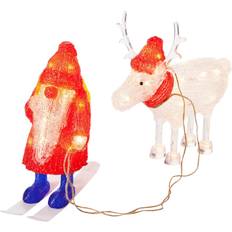 Konstsmide In /Outdoor 40 Warm Santa Reindeer Light Up Christmas Lamp