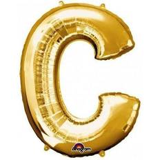 Birthdays Letter Balloons Amscan Letter C Supershape Gold Foil Balloon 34/86cm P50