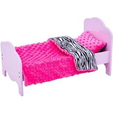 Pink Bed Set Kid's Room Teamson Kids Olivias Little World Little Princess Single Bed Pink Bedding SetZebra