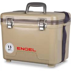 Engel 13 qt. Lightweight Fishing Dry Box Cooler with Shoulder Strap, Tan