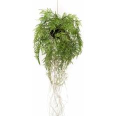 Emerald Artificial Hanging Fern with Roots 35cm Fake Garden Artificial Plant