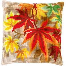 Vervaco Cross Stitch Cushion Kit: Autumn Leaves, NA, 40 x 40cm