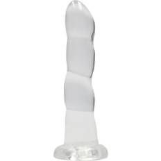 RealRock Crystal Clear Non-realistic Dildo With Suction Cup 7 In. Translucent