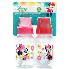 Disney Food Bibs Disney Minnie Mouse"Sitting Pretty" 2-Pack Wide-Neck Bottles Fuchsia, one