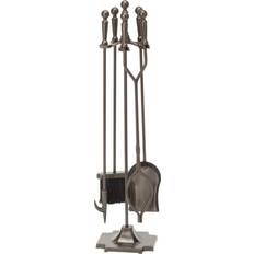 Uniflame 5-Piece Fireplace Tool Set In Bronze Bronze 5