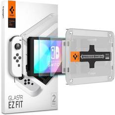 Switch oled screen protector Spigen Glas.tR EZ Fit Screen Protector for Nintendo Switch OLED 2-Pack