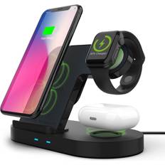 HyperGear 3-in-1 Wireless Charging Dock Black (15328-HYP)