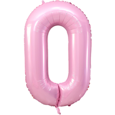 Large 40" Number Pastel Pink Foil Balloon 0-9