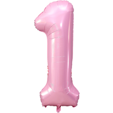 Large 40" Number Pastel Pink Foil Balloon 0-9