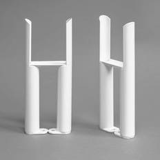 Park Lane Style Leg Supports Triple Vertical Rad White