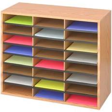 SAFCO 24 Compartment Literature Organiser Oak 9402MO GU94020