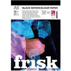 Frisk A5 Black Watercolour Paper Pad
