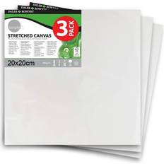 Daler Rowney Simply Stretched Canvas Triple Pack 20cm x 20cm