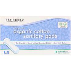 Dr. Mercola Organic Cotton Sanitary Pads, Regular, 16 Pads