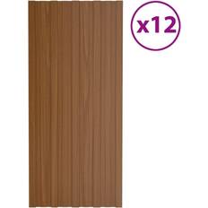 Be Basic Brown tagplader 12 stk. 100x45 cm galvaniseret stål