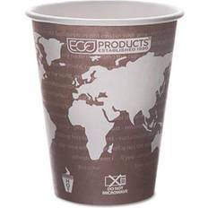 Eco-Products, Inc EPBHC8WAPK World Art Renewable Resource Hot Drink Cups, 8 oz, Plum, 50-Pack