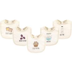 Touched By Nature 5-Pack Muffin Organic Cotton Bibs Cream Cream 5 Pack