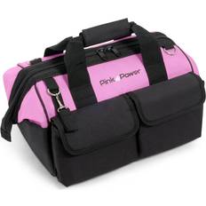 Pink Power 16 Tool Bag for Women with 22 Storage Pockets and Shoulder Strap