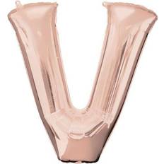 Anagram 89774 37 in. Letter V Rose Gold Balloon