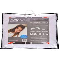 Homescapes Kids Goose Feather & Down 40 60 Toddler Pillow - White