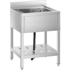 Royal Catering Stålvask - 1 vask RCSSS-60X60-S