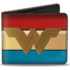 Buckle-down Pu Bifold - Wonder Woman 2017 Icon/Stripe Red/Golds/Blue Bi Fold