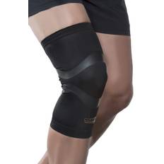 Copper Fit Pro Series Compression Knee Sleeve, Black with Trim, Large, Packaging may Vary