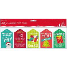 40 Christmas Xmas Novelty Fun Luggage Design Gift Tags Labels Funny Slogans