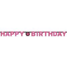 Amscan (50th, Pink) Prism Pink Happy Birthday Letter Banner