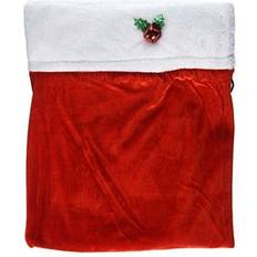 Amscan 393233 Red and White Velour Christmas Santa Bag, 36" x 30"