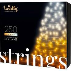 Gold Light Strips Twinkly 20m Plug Controlled Christmas Fairy Light Strip